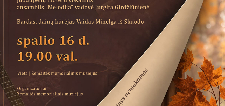 ROMANSŲ VAKARAS „RUDUO DAINUOJA MEILĘ...“