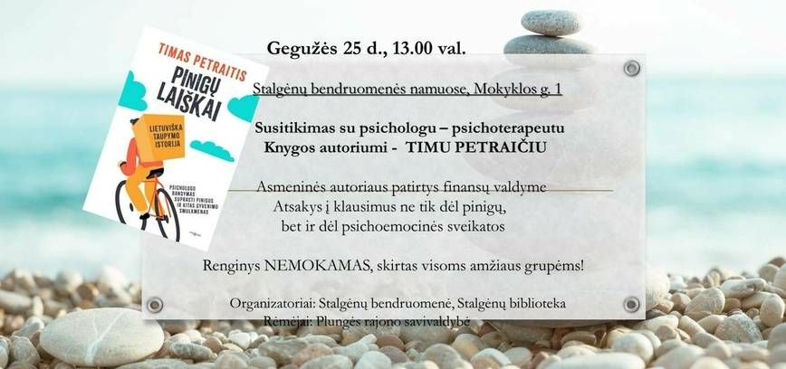 Susitikimas su psichologu - psichoterapeutu Timu Petraičiu