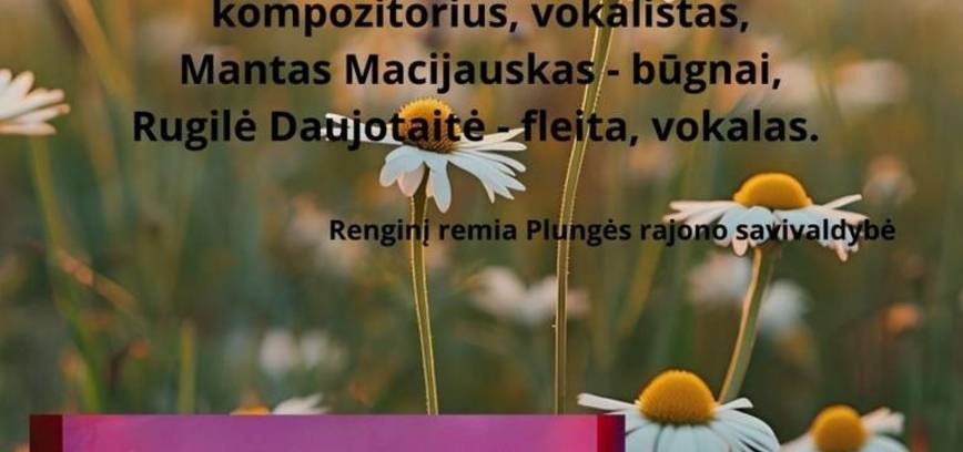 Lengvo roko grupės „Justinas trio“ koncertas ir Linos Macijauskienės kūrybos pristatymas