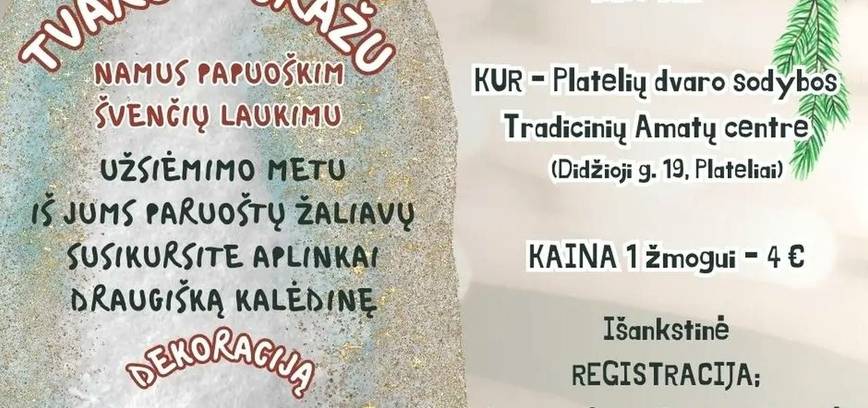 Praktinis seminaras „Tvaru – gražu”