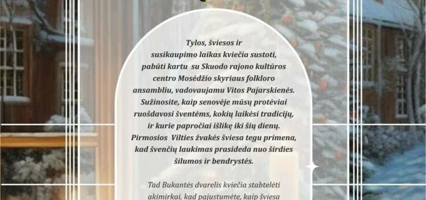 Advento vakaras Bukantės dvarelyje