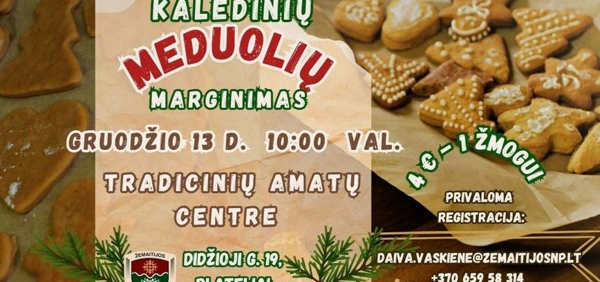 Kalėdinių meduolių marginimas