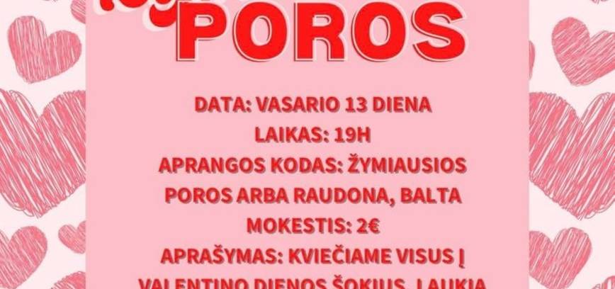 Valentino dienos šokiai ir žaidimai