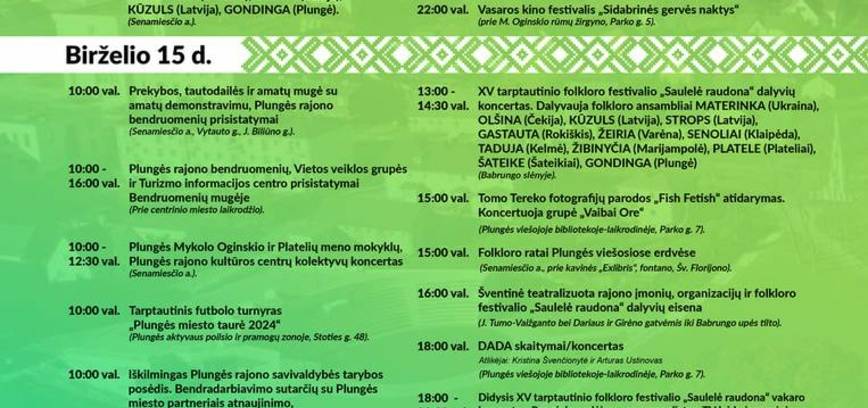 PLUNGĖS MIESTO ŠVENTĖ' 24