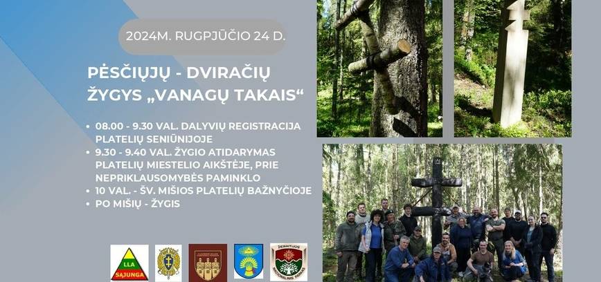 Pėsčiųjų - dviračių žygis „Vanagų takais“ 