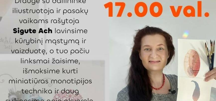 Linksmoji monotipija su Sigute Ach