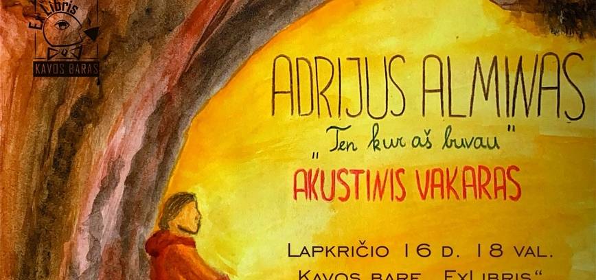 Akustinis Adrijaus Almino koncertas
