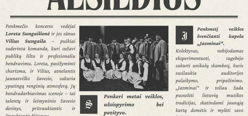 Šokių kolektyvo „SRUOJOKS“ ir kapelos „JAZMINAI“ 5-asis gimtadienis