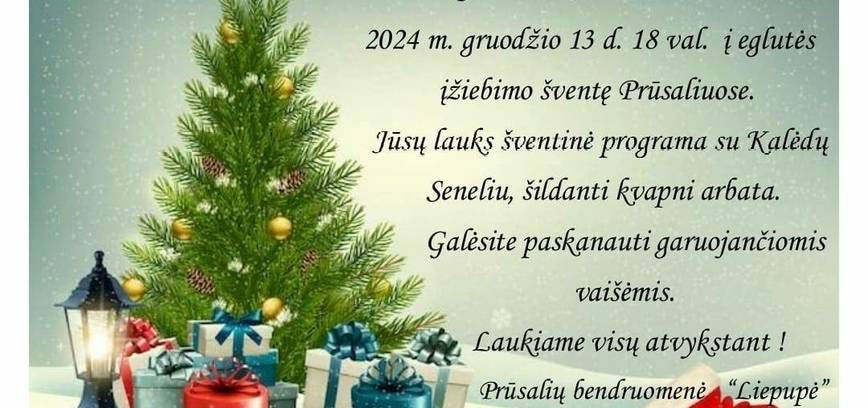 Kalėdų eglutės įžiebimo šventė Prūsaliuose