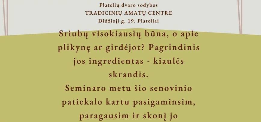 Praktinis seminaras „Plikīnes virems”