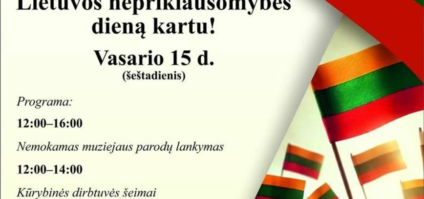 Lietuvos valstybės atkūrimo dienos minėjimas Žemaičių dailės muziejuje