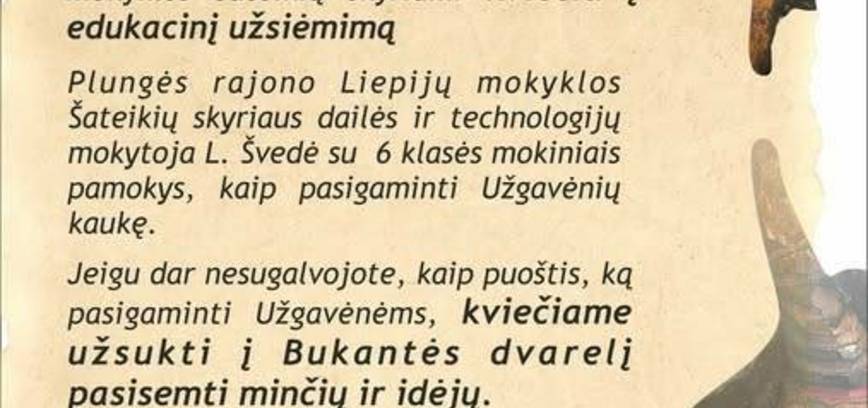 Užgavėnių kaukių dirbtuvės