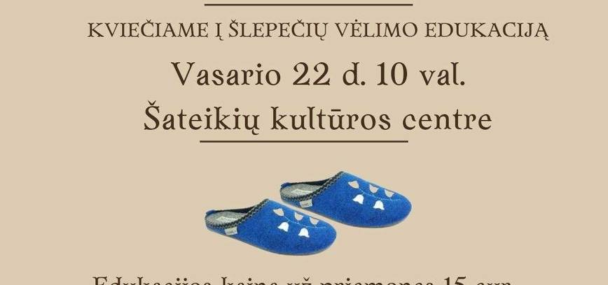 Šlepečių vėlimo edukacija
