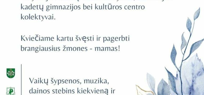 Koncertas, skirtas mamos dienai Alsėdžiuose