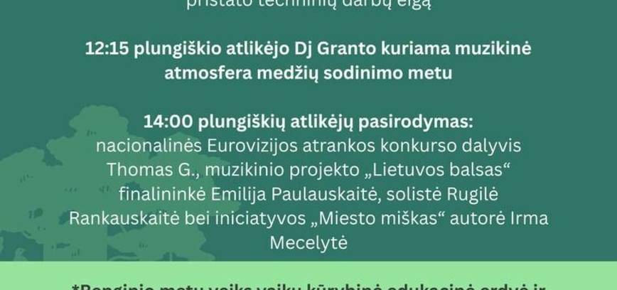 Miesto miško sodinimo renginys