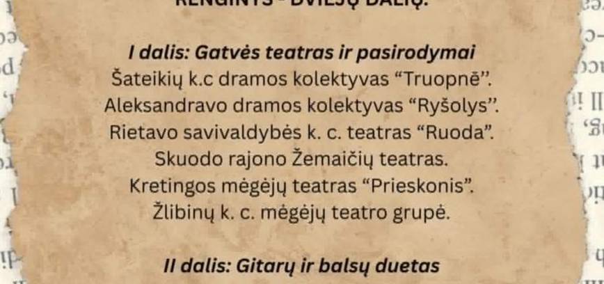 Gatvės teatrų festivalis Bukantėje