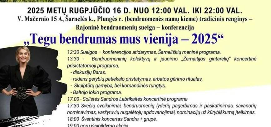 Rajoninė bendruomenių sueiga - konferencija „Tegu bendrumas mus vienija - 2025“