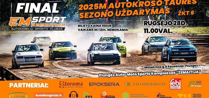 2025 m. autokroso taurės sezono uždarymas