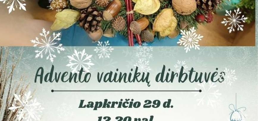Advento vainikų dirbtuvės
