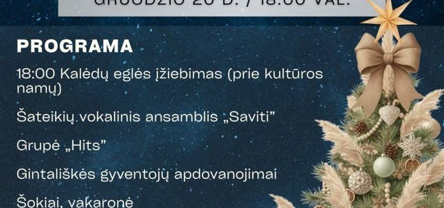 Kalėdos Gintališkėje