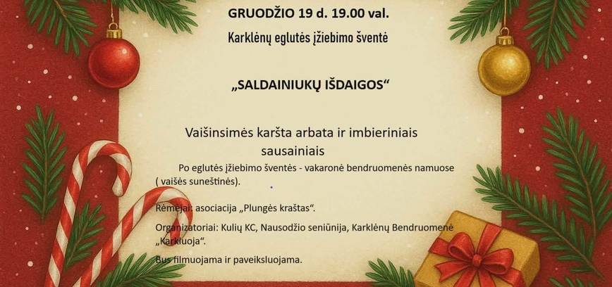 Kalėdų eglutės įžiebimo šventė Karklėnuose