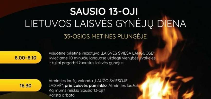 „Laisvė neužgeso.“ Sausio 13-osios atminimo renginys Plungėje.