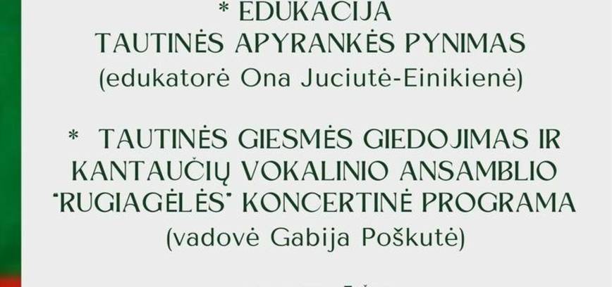 Lietuvos Nepriklausomybės atkūrimo dienos minėjimas Kantaučiuose