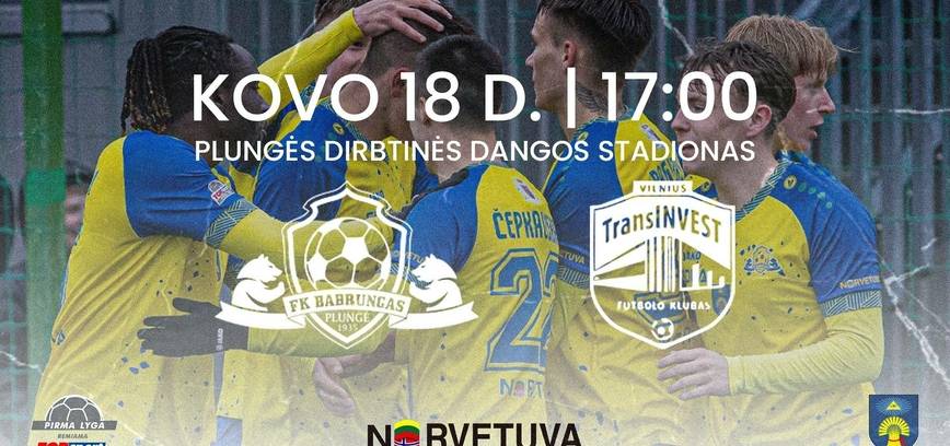 Futbolo varžybos FK Babrungas v TransINVEST B