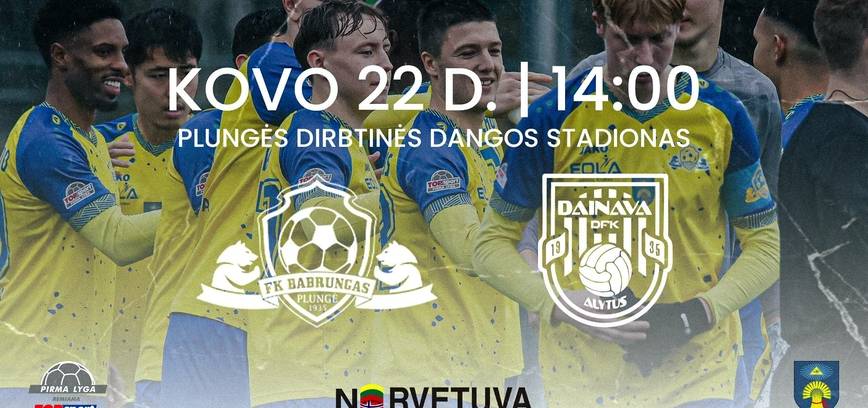Futbolo varžybos FK Babrungas v DFK Dainava