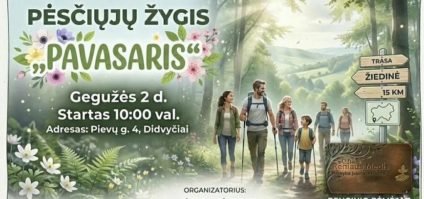 Pėsčiųjų žygis Didvyčių apylinkėse