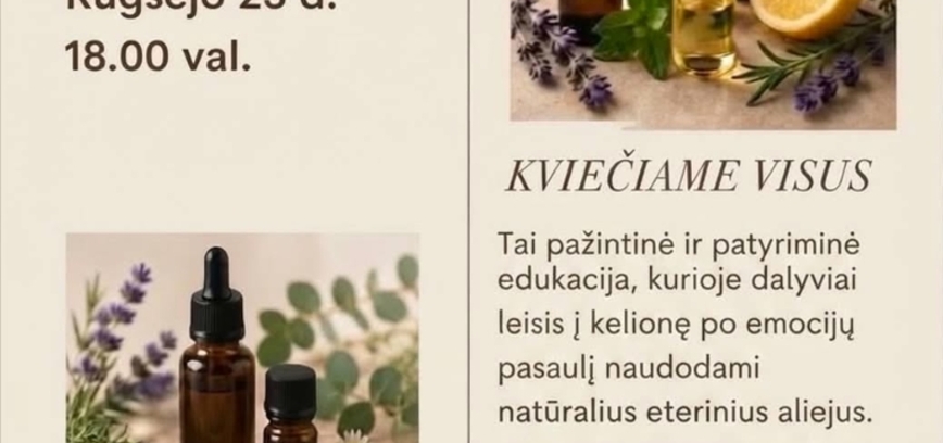 Aromato kūrimo dirbtuvės