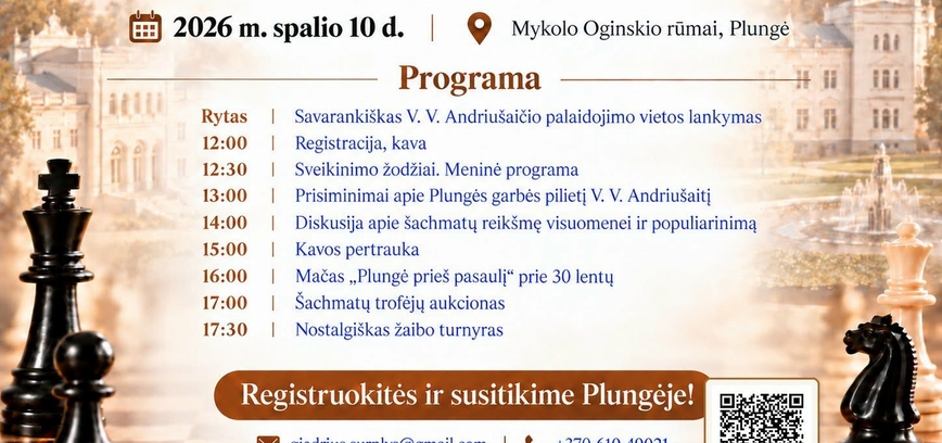 Šachmatų diena mokytojui Vitaliui Andriušaičiui pagerbti