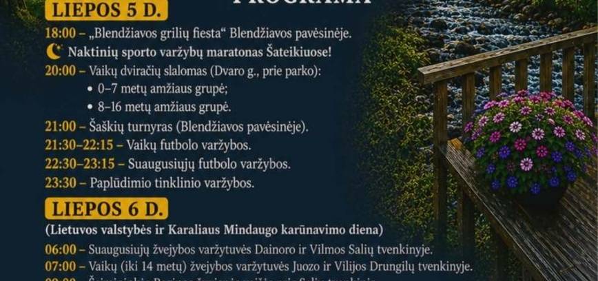 Kartų festivalis Šateikiuose. Lietuvos valstybės ir Karaliaus Mindaugo karūnavimo dienos šventė.