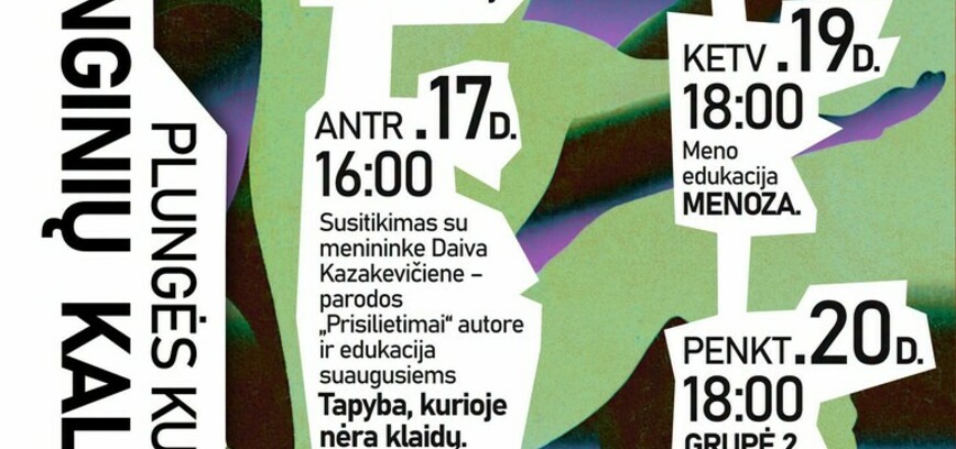 Suaugusiųjų mokymosi savaitės „Čia MANO namai“ renginiai Plungės kultūros centre
