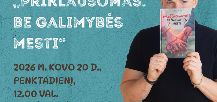 Susitikimas su rašytoju Viktoru Jasaičiu ir jo knygos „Priklausomas. Be galimybės mesti“ pristatymas