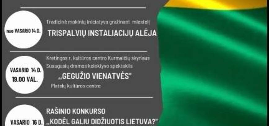 Lietuvos valstybės atkūrimo dienos minėjimas Plateliuose