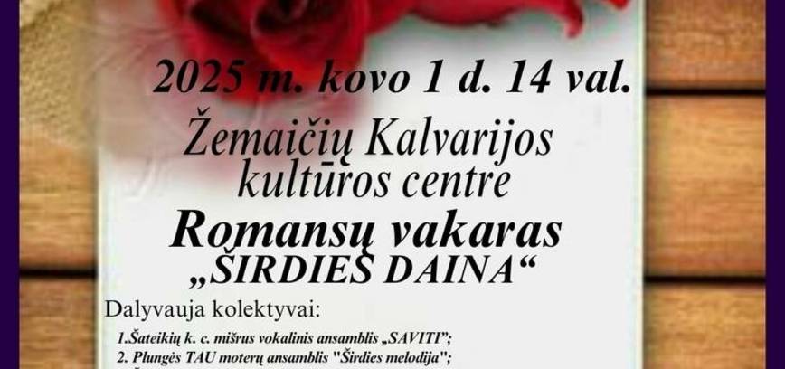 Romansų vakaras „Širdies daina“