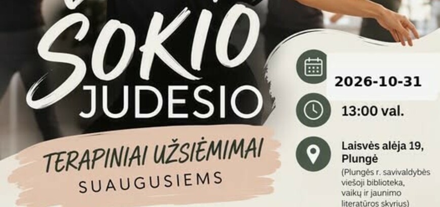 ŠOKIO - JUDESIO TERAPINIAI UŽSIĖMIMAI