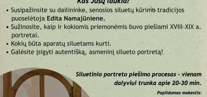 XVIII-XIX a. dvarų pramogos - siluetų piešimas