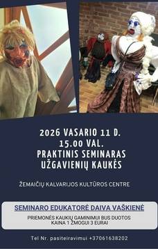 Praktinis seminaras „Užgavėnių kaukės“