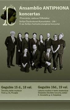 Sofija 140: ansamblio ANTIPHONA koncertas (Prancūzija) | Plungė