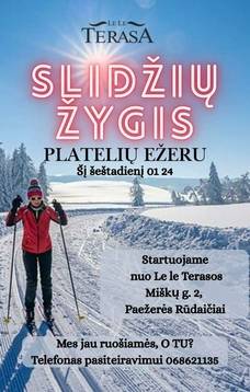 Slidžių žygis Platelių ežeru
