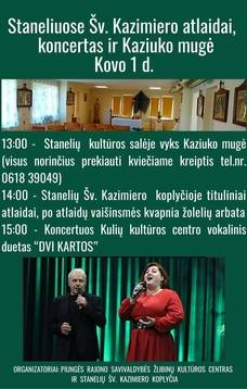 Šv. Kazimiero atlaidai ir Kaziuko mugė Staneliuose