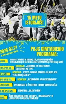 Plungės atviro jaunimo centro 15 metų gimtadienis