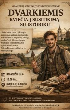 Susitikimas su istoriku Glaudžių bendruomenės namuose