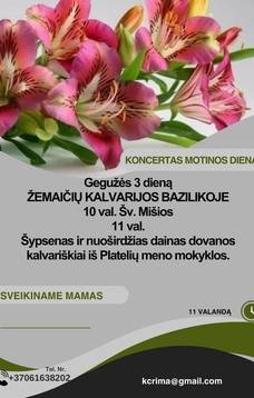 Koncertas, skirtas mamos dienai Žemaičių Kalvarijoje
