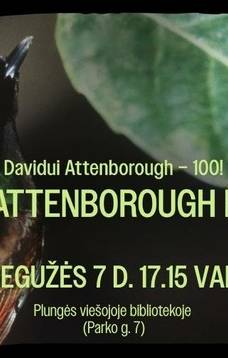 Sengirės kinas Plungės viešojoje bibliotekoje: ATTENBOROUGH ROJUJE