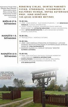 Renginių ciklas, skirtas paminėti fiziko, etnografo, visuomenės ir kultūros veikėjo, knygų autoriaus prof. Igno Končiaus 140-ąsias gimimo metines