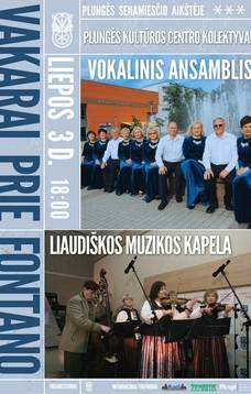 Muzikinis vakaras PRIE FONTANO su Plungės kultūros centro vokaliniu ansambliu ir liaudiškos muzikos kapela