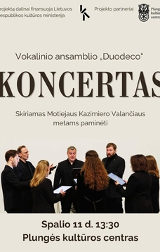 Vokalinio ansamblio „Duodeco“ koncertas